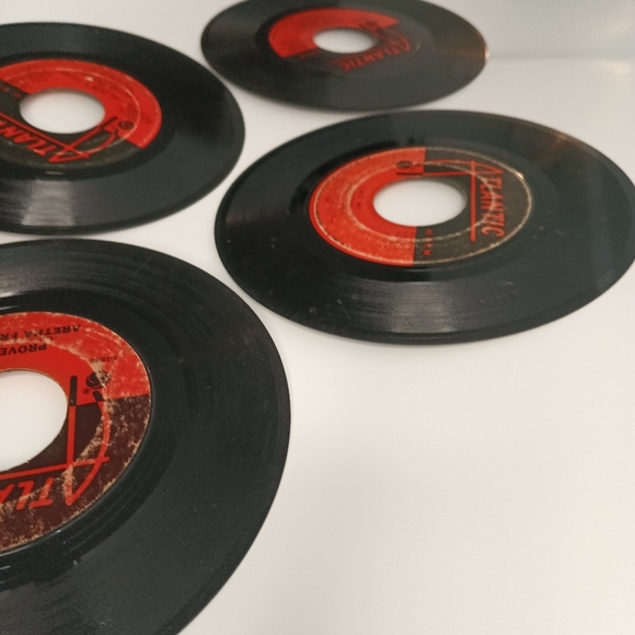 Vintage Aretha Franklin 45 Vinyl Atlantic Records Set - Picture 8 of 10
